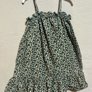 Zara Green Floral Dress with Ruffles  #beauty #mode #zaradress